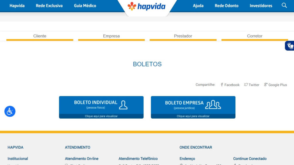 Hapvida Boleto: Veja como emitir novas guias de suas contas! 2 Página de solicitação Hapvida boleto