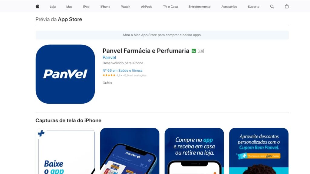 Panvel WhatsApp: Telefones, e-mail, SAC, 0800 e demais contatos! 3 Print Screen do aplicativo Panvel Farmácia e Perfumaria na Apple Store.