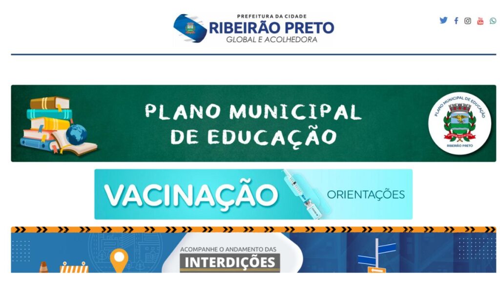 Print da Prefeitura de Ribeirão Preto