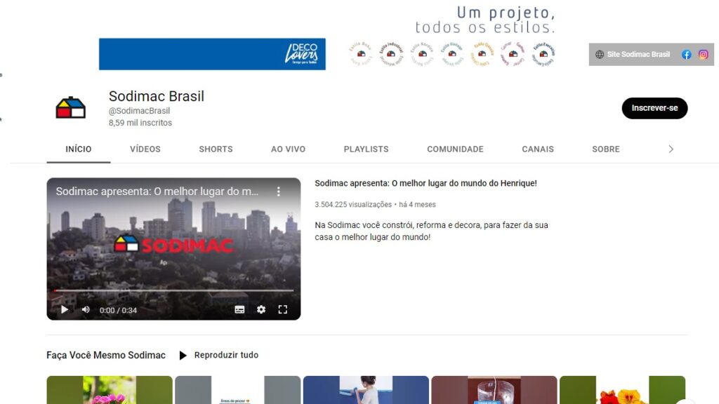 Sodimac WhatsApp: Telefones, 0800, SAC e demais formas de entrar em contato! 3 Print Screen Youtube da Sodimac.