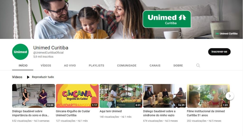 Unimed Curitiba WhatsApp: Telefones, SAC, 0800 e demais canais de atendimento! 2 Print Screen do Youtube da Unimed Curitiba