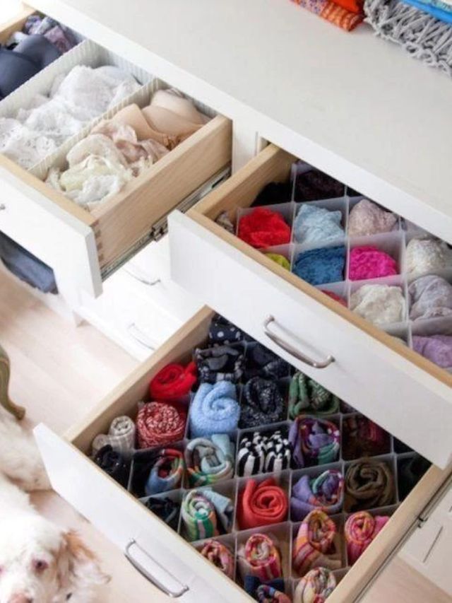 segredos para organizar as gavetas de roupas