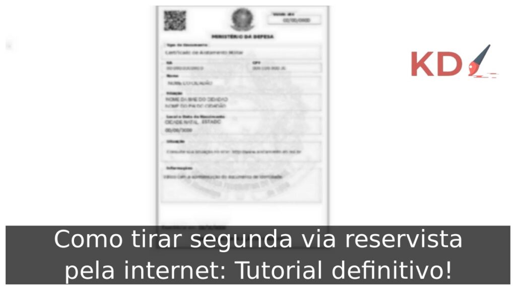 Como tirar segunda via reservista pela internet. 