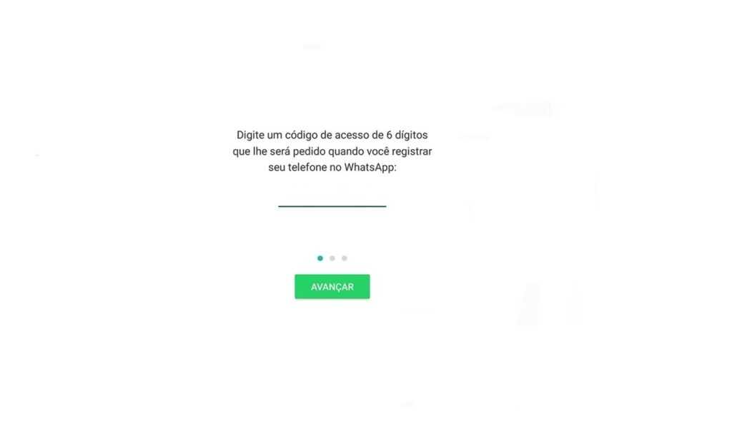 O que fazer quando o código do WhatsApp não chega: Confira alguns meios! 2 Print Screen da tela onde ocorre a inserção do código.