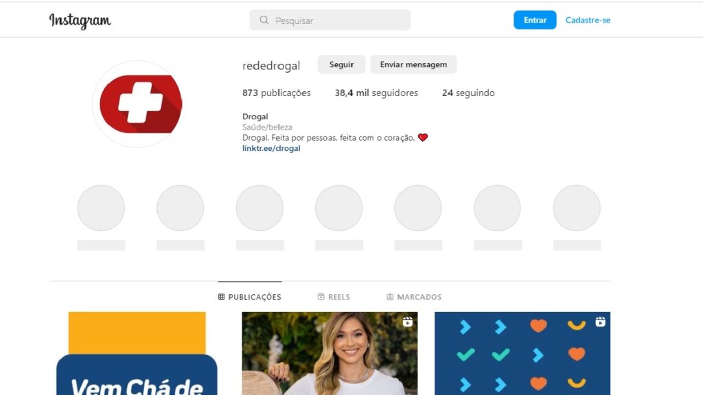 WhatsApp Drogal: Telefones, 0800, SAC e muito mais! 2 Print Screen do Instagram da Drogal.