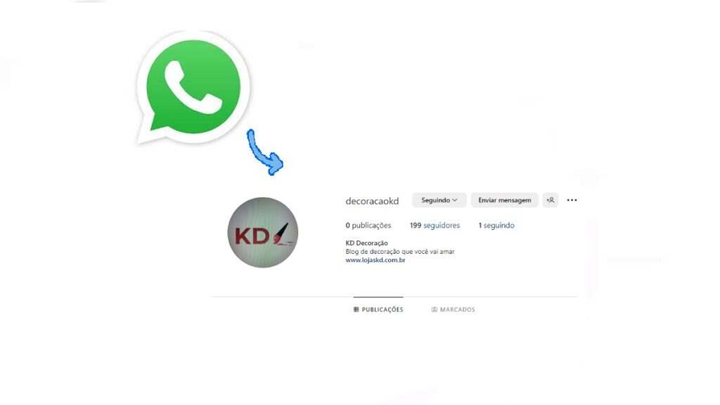 Logo do Instagram e print do Instagram do Portal KD.