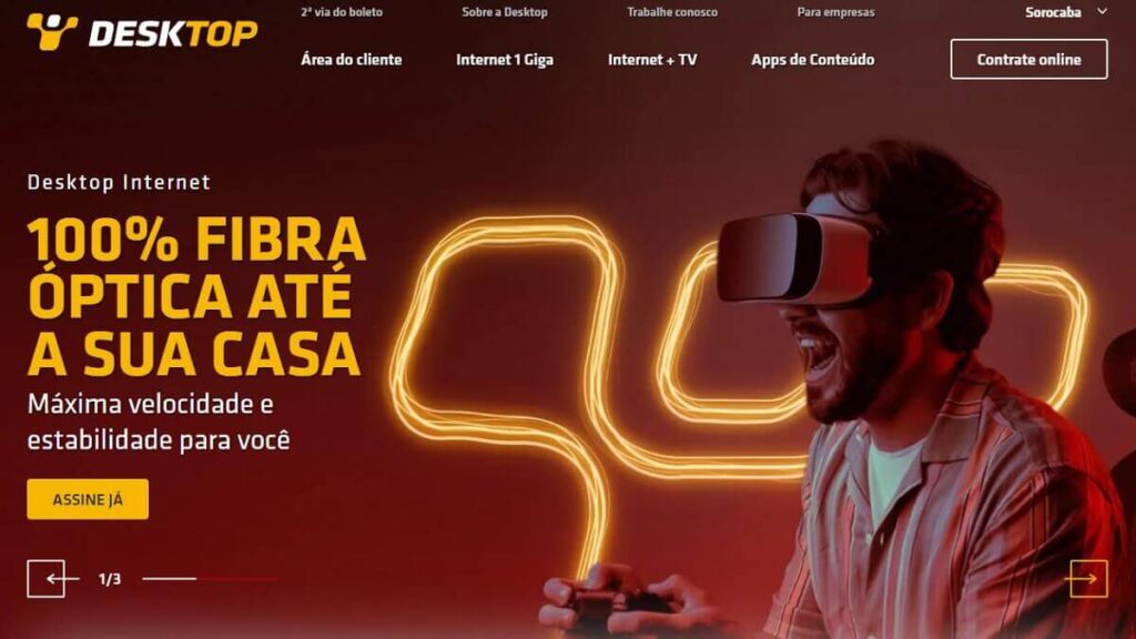 Desktop Internet Boleto: Veja como emitir uma nova guia de sua fatura! 3 Página inicial no site da Desktop