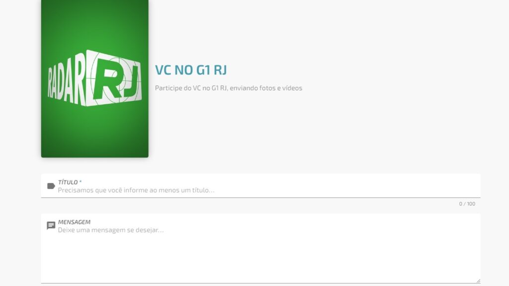 WhatsApp RJTV: Veja todas as formas de contato do Telejornal! 4 Print Screen do formulário