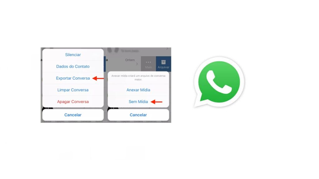 Como exportar conversa WhatsApp: Tutorial definitivo! 2 Print da opção de exportar conversa no WhatsApp.