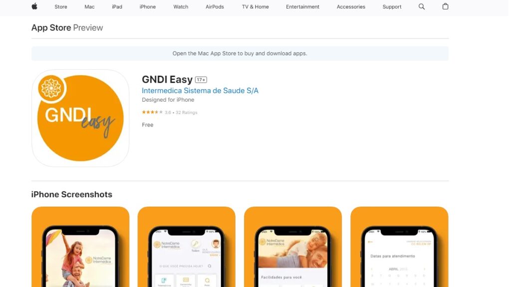 Interodonto telefone: WhatsApp, SAC, Ouvidoria e demais contatos 2 Print Screen do aplicativo da GNDI Easy na Apple Store.