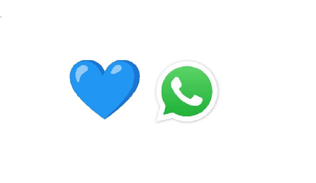 Coração azul no WhatsApp