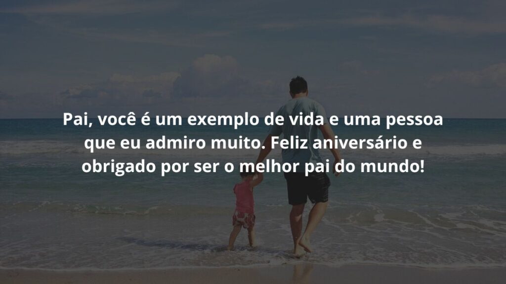 Pai, você é um exemplo de vida e uma pessoa que eu admiro muito. Feliz aniversário e obrigado por ser o melhor pai do mundo! 