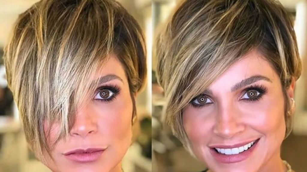 Cortes de cabelo curto: Tendências e fotos de 9 modelos para inspirar! 11 Flávia Alessandra com franja alongada