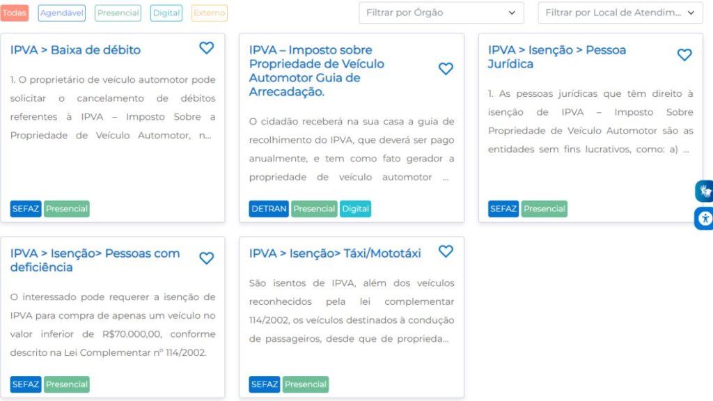 Print Screen do SEFAZ-AC referente a informações sobre o IPVA.