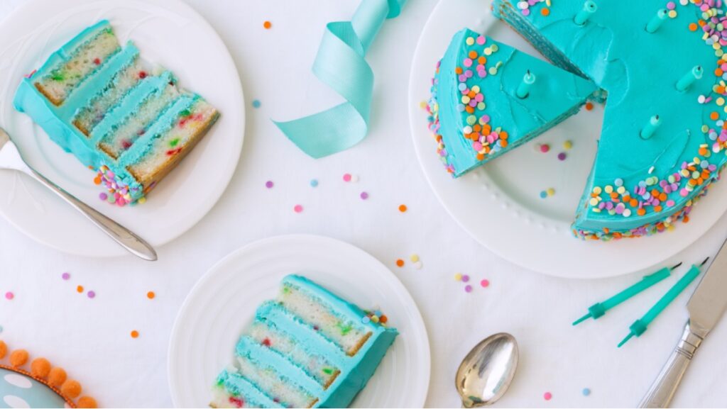 Bolo de aniversário azul