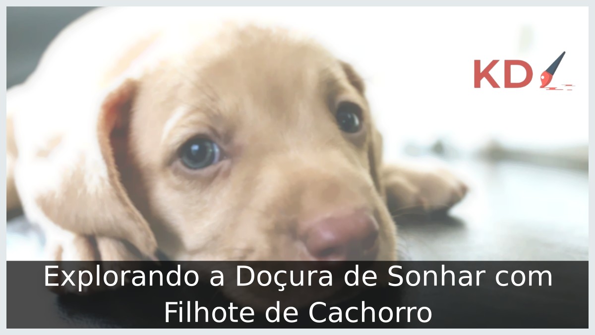 Sonhar com cachorro filhote