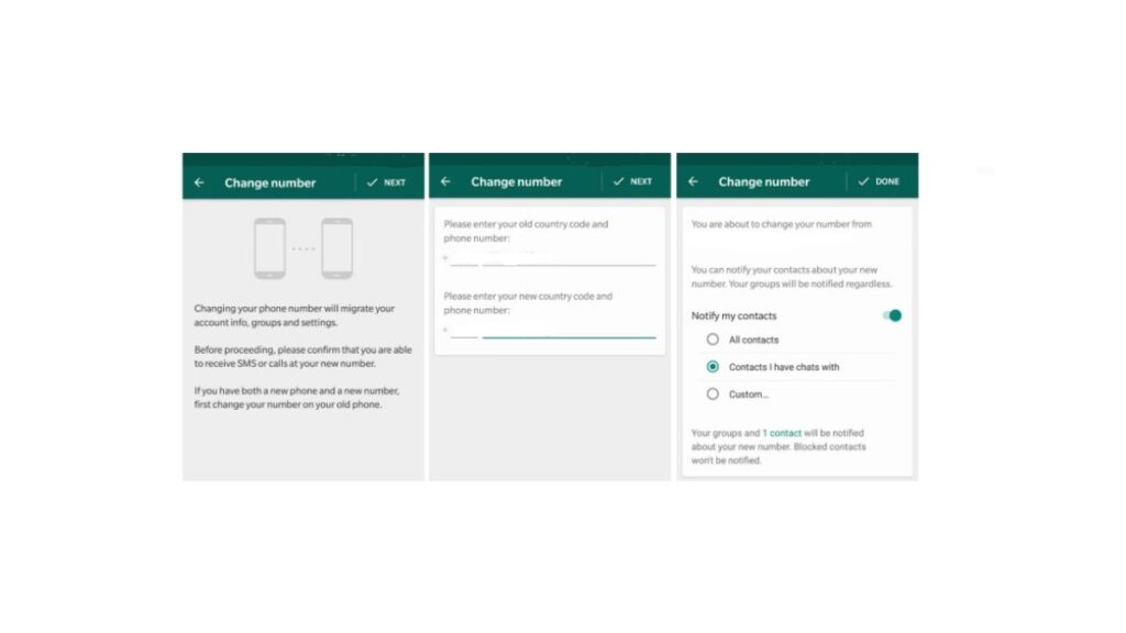 Como mudar o número do WhatsApp: Veja como utilizar este recurso! 2 Print Screen do recurso de mudar de número no WhatsApp.