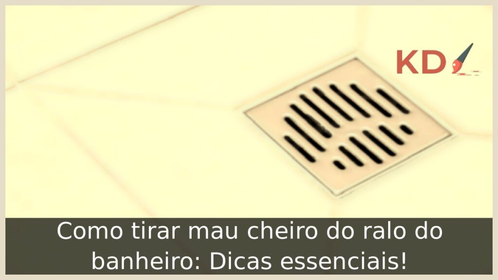 Como tirar mau cheiro do ralo do banheiro.