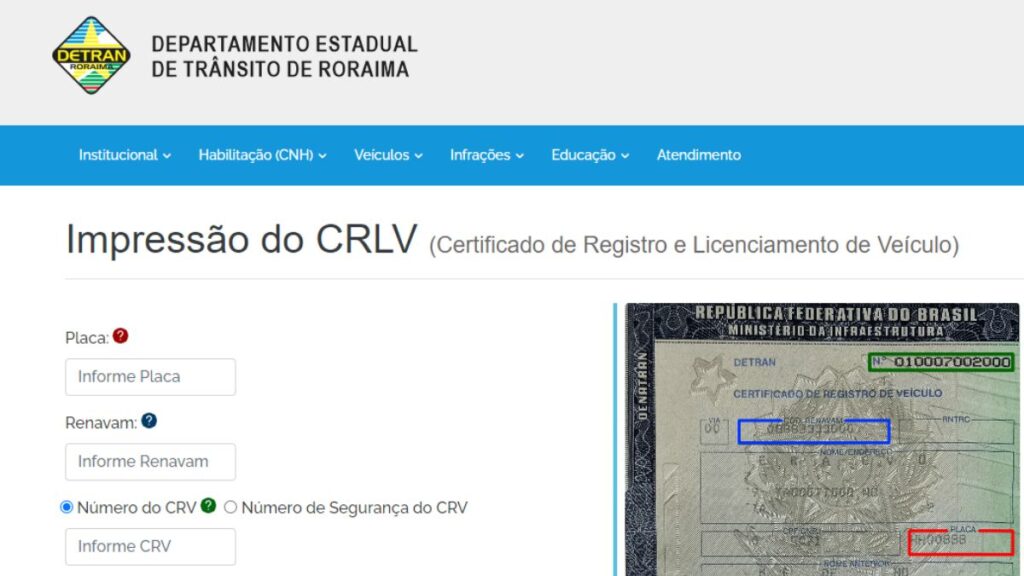 Licenciamento 2024 RR: Tabela, Valor e Pagamento 2 Print Screen do Detran-MG referente a informações sobre o Licenciamento.