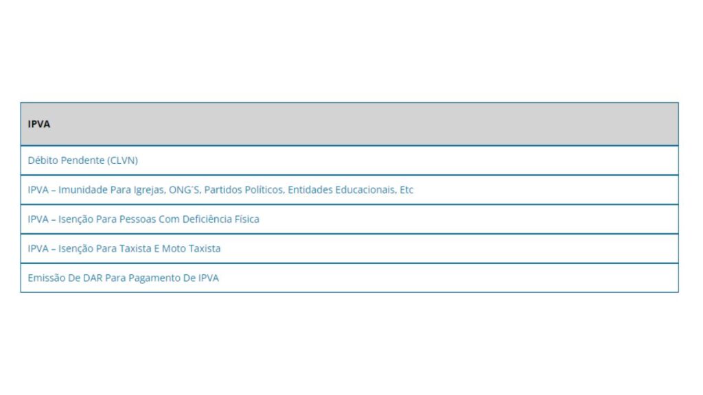 Detran PI IPVA 2024: Consulta Valor e Emissão da Guia 2 Print Screen do SEFAZ-PI referente a informações sobre o IPVA.