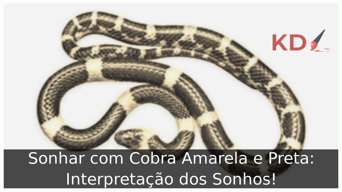 Sonhar com Cobra Amarela e Preta: Interpretação dos Sonhos!
