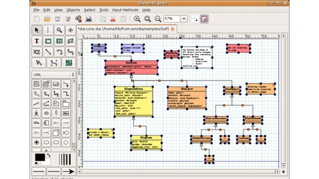 Conheça 5 melhores alternativas ao Microsoft Visio para Mac 5 Dia Diagram Editor