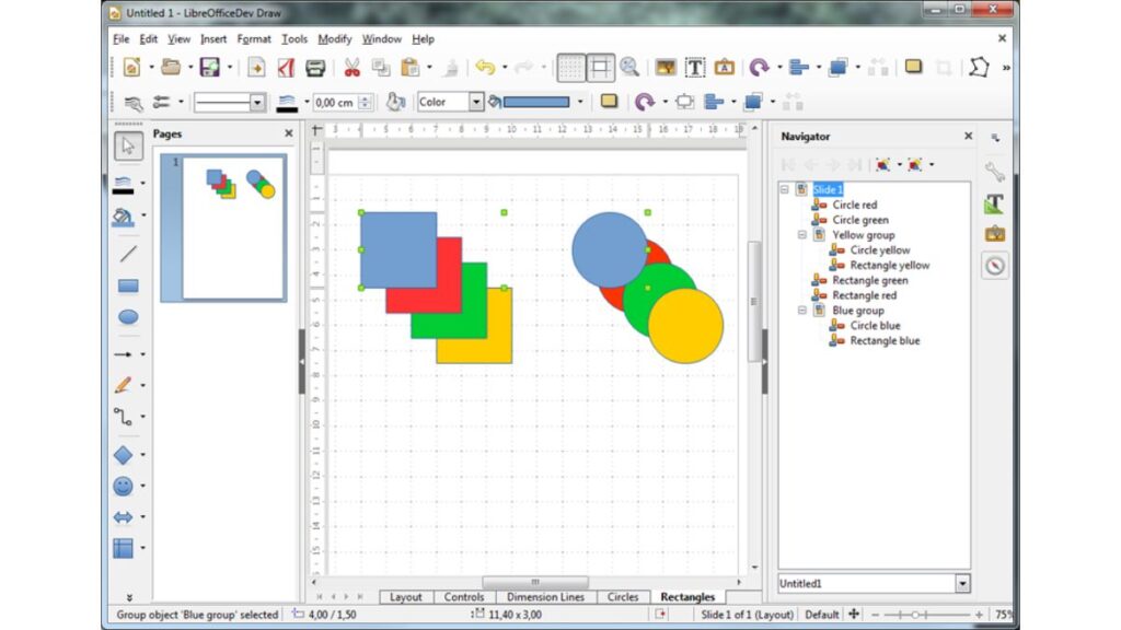 Conheça 5 melhores alternativas ao Microsoft Visio para Mac 3 Print do LibreOffice Draw