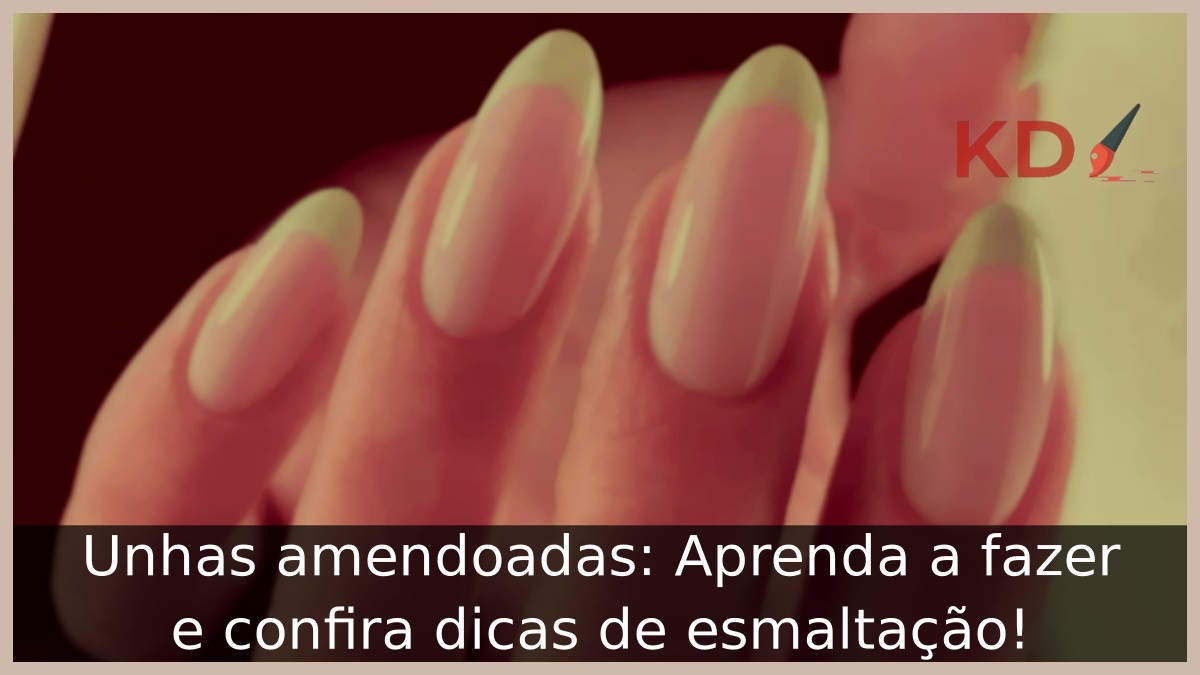 Decoração de unha amendoada Foto: Pinterest