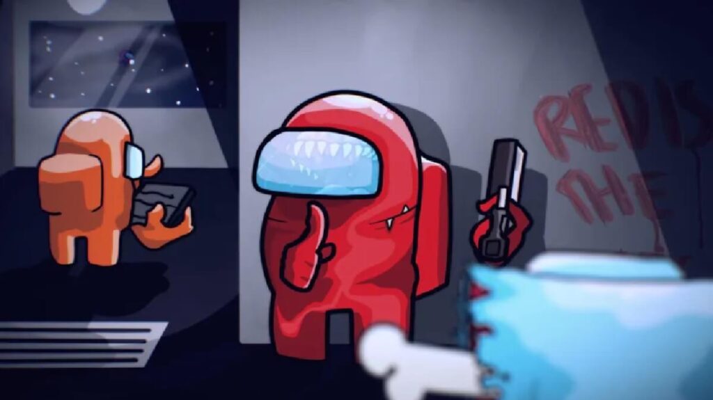 Cena do jogo Among us.