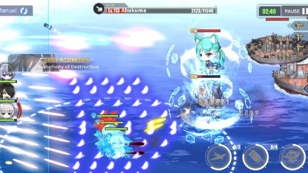 Imagem capturada de dentro do jogo mostrando uma área de batalha.
