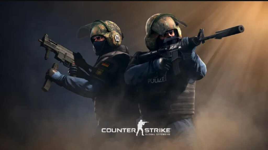 Banner do jogo Call of Duty com dois personagem armados.