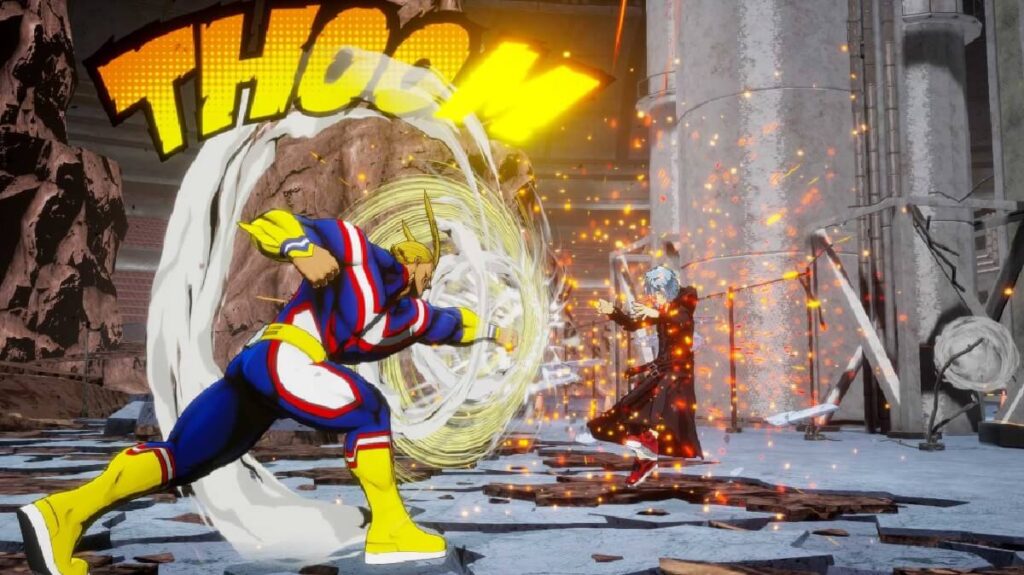 Imagem capturada de dentro do jogo mostrando uma batalha entre dois personagens.