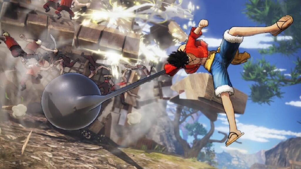 Imagem do jogo mostrando o principal personagem de One Piece, o Luffy.