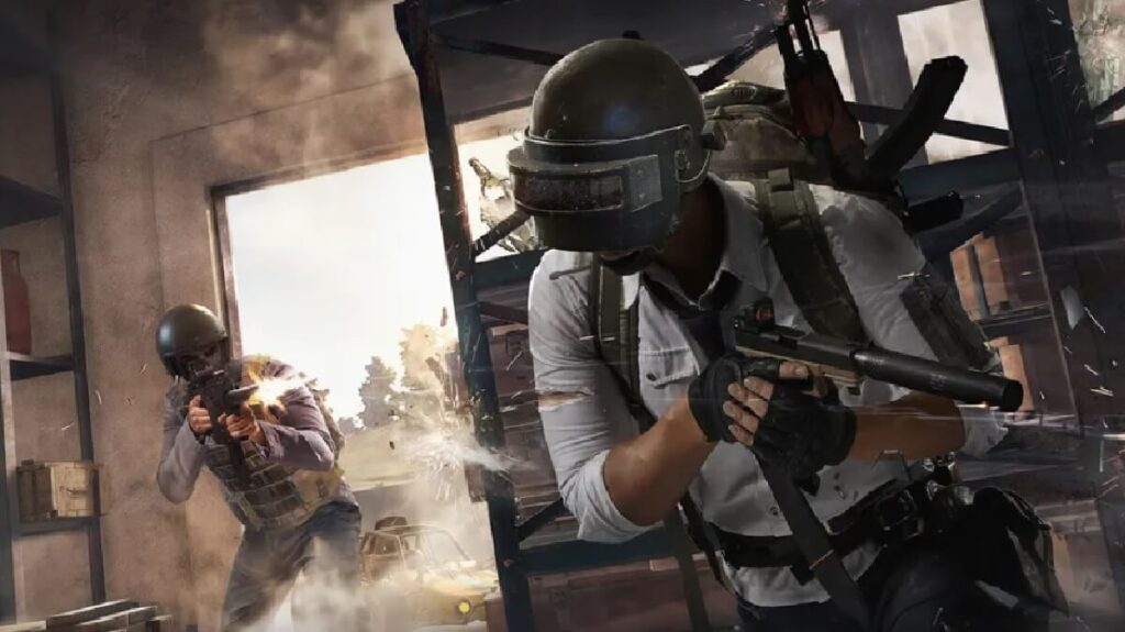 Personagens em ação no PUBG.