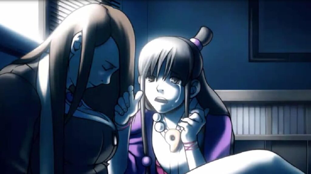 Imagem do jogo mostrando uma menina chorando por conta da sua mãe.