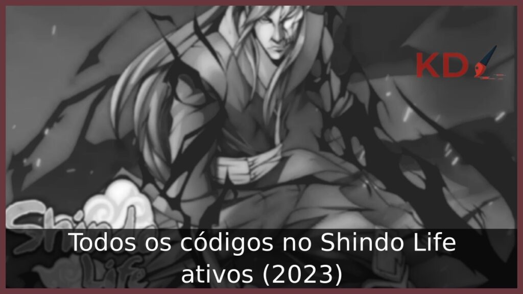 Personagem do Shindo Life do Roblox em preto e branco.Todos os códigos no Shindo Life. Foto: Wallpaper.