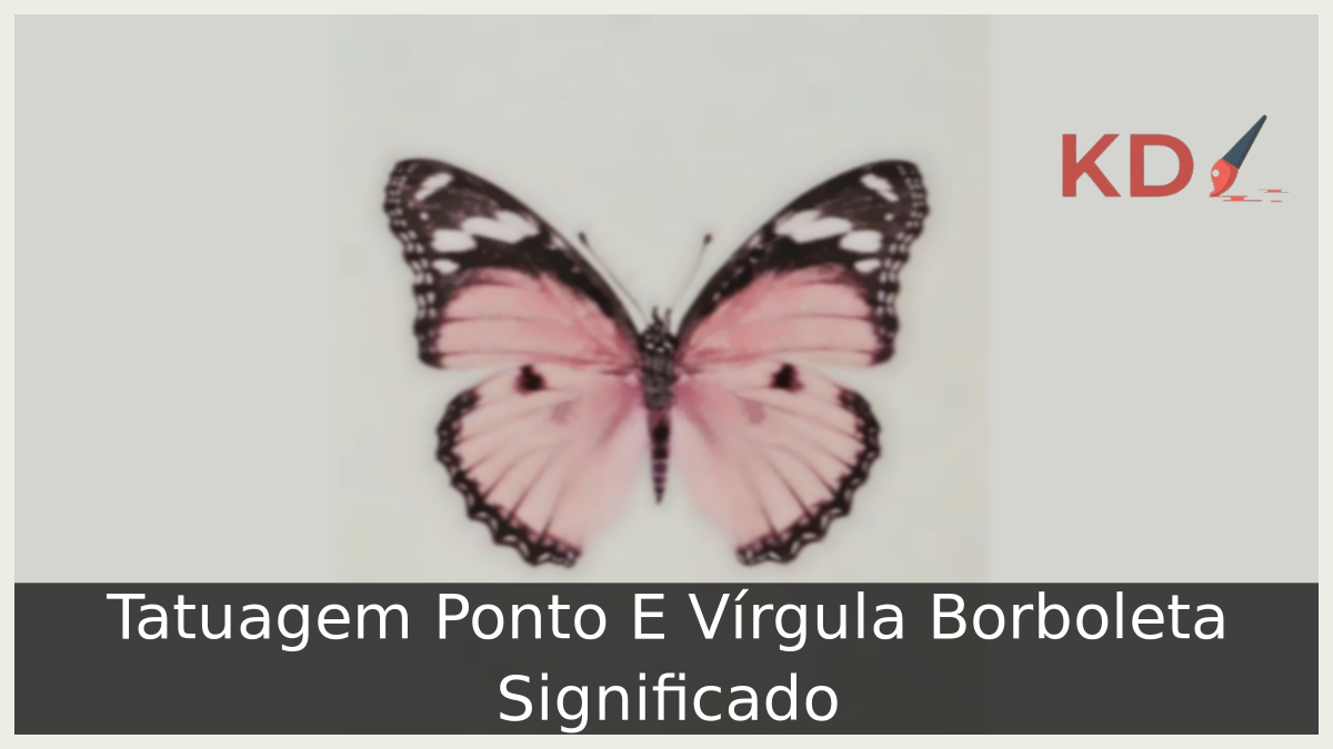 Tatuagem Ponto E Vírgula Borboleta