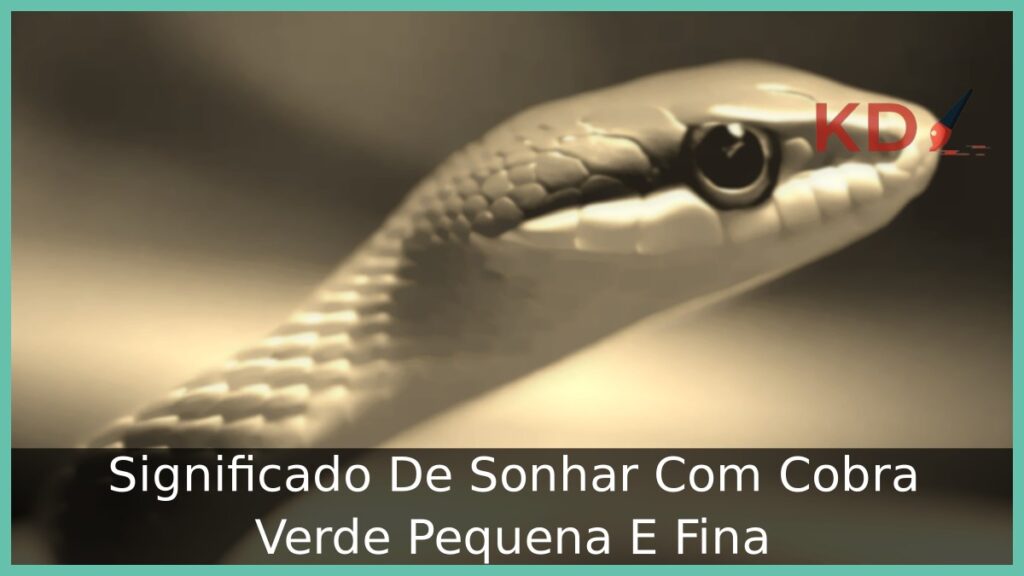 Sonhar Com Cobra Verde Pequena E Fina: O que significa? 1 Sonhar Com Cobra Verde Pequena E Fina