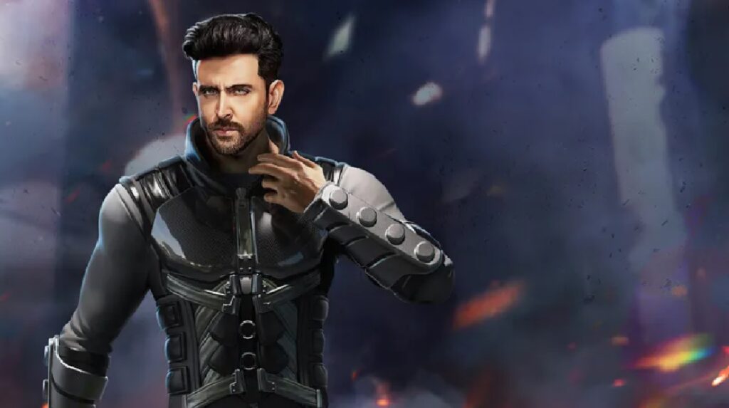 Personagem Jai do Free Fire usando uma roupa preta.