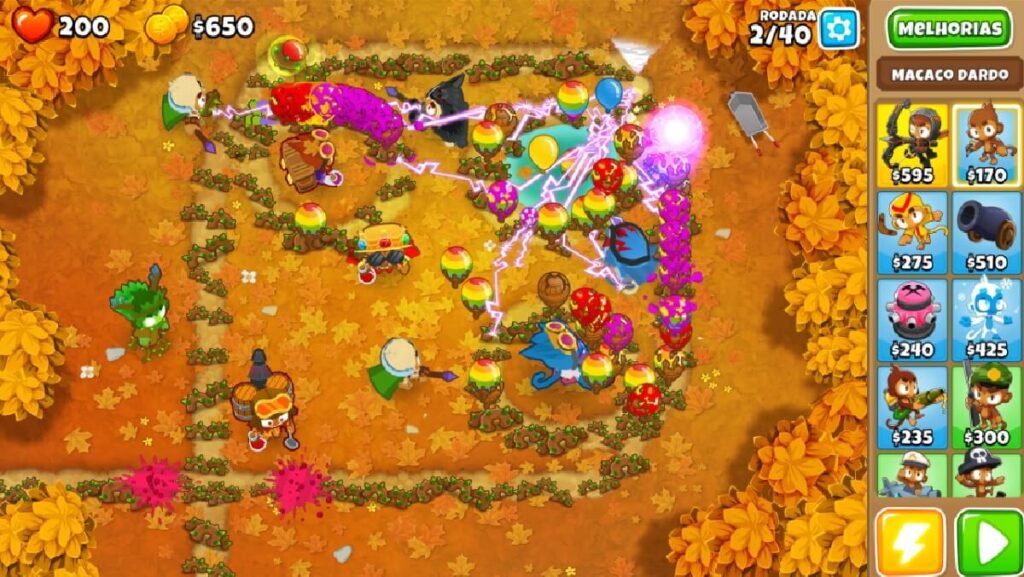 +20 Melhores jogos offline para Android: Lista atualizada (2023)! 21 Imagem do jogo mostrando uma batalha animadora com vários personagens coloridos.