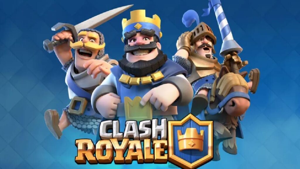 Banner do jogo mostrando 3 personagens principais, sendo que um deles é o rei que está ao meio.