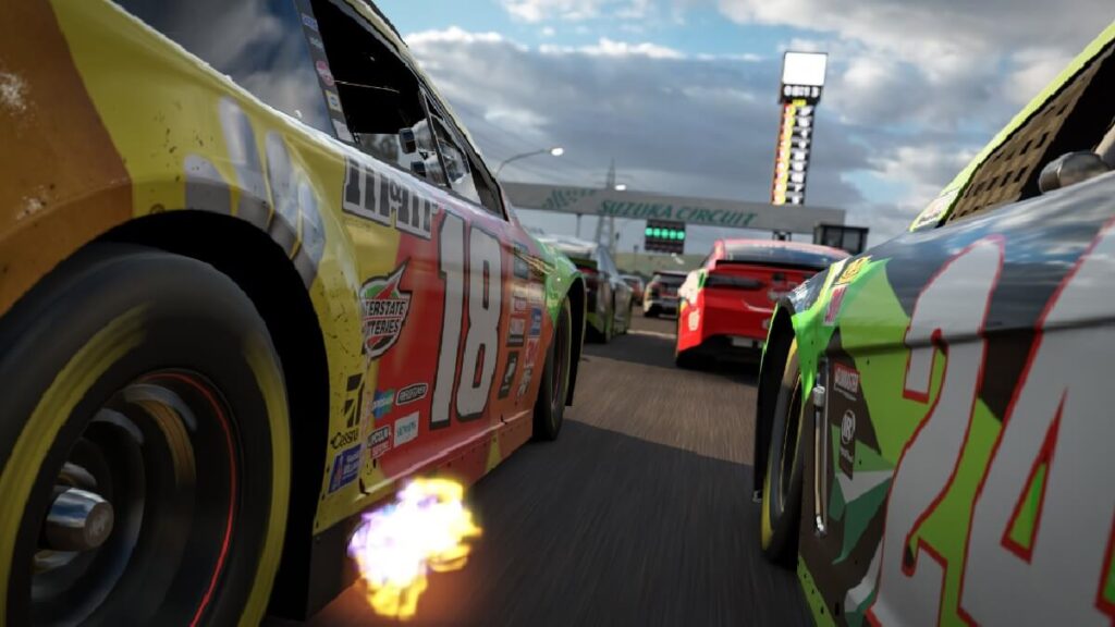 +15 melhores jogos de corrida para PC: Guia atualizado! 3 Imagem do jogo mostrando uma captura de tela entre os carros posicionados para a largada da corrida.