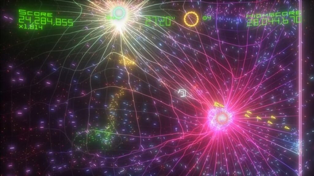 Imagem do jogo mostrando uma área mágica do espaço com várias cores.