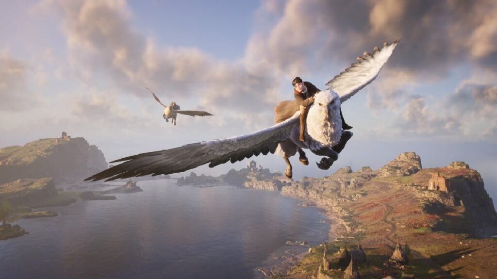 +33 Jogos para PC: Os melhores de 2023! 33 Imagem do jogo mostrando um personagem voando em uma espécie de gavião.