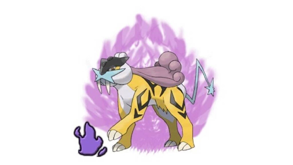 Pokémon do tipo elétrico na cor amarela com listras em preto.