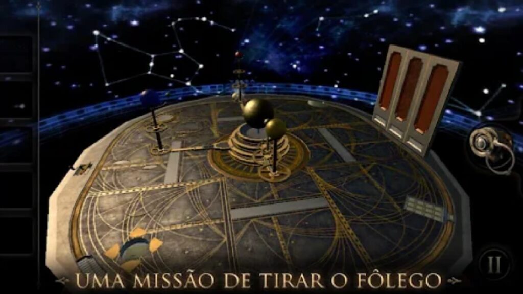 +20 Melhores jogos offline para Android: Lista atualizada (2023)! 14 Imagem do jogo mostrando uma sala sem paredes em um mundo espacial.