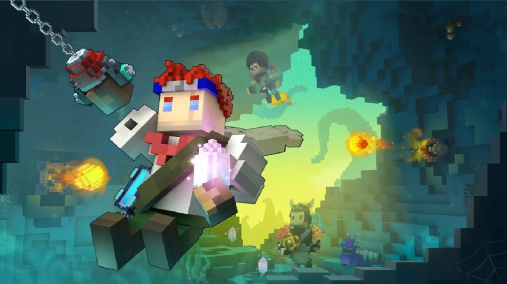 Imagem do jogo mostrando um personagem animado em uma caverna.