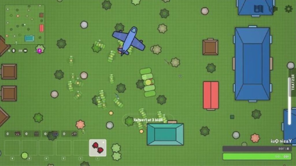 Imagem do jogo mostrando uma área que os jogadores podem pegar recursos.