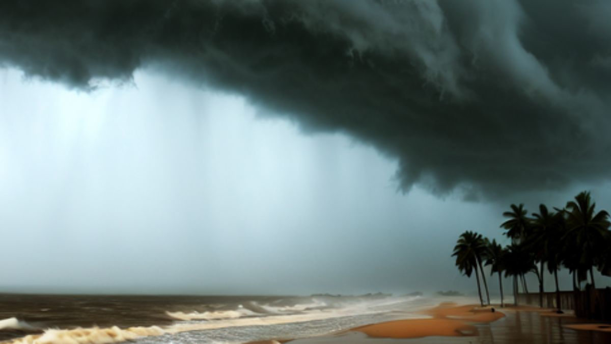Sonhar com muita chuva forte.