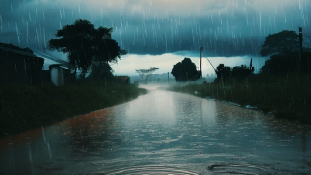 Sonhar com água suja de chuva.